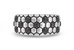Kick & Goal Soccer Black Rhodium Plated Sterling Silver Black Diamond Band Ring - Silver
