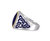 Lapis Lazuli Stone Signet Ring In Sterling Silver With Enamel