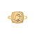 Libra Scales Pink Tourmaline & Diamond Constellation Signet Ring In 14K Yellow Gold Vermeil On Sterling Silver