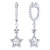 Little Star Lucky Star Diamond Hoop Earrings in Sterling Silver - Silver