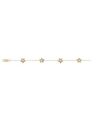 Lucky Star Diamond Bracelet In 14K Yellow Gold Vermeil On Sterling Silver