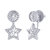Lucky Star Diamond Stud Earrings In Sterling Silver - Silver