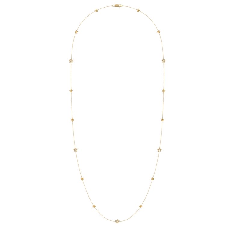 Lucky Star Layered Diamond Necklace In 14K Yellow Gold Vermeil On Sterling Silver - Yellow Gold