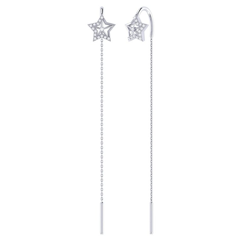 Lucky Star Tack-In Diamond Earrings in Sterling Silver - Silver