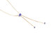 Luv Me Blue Howlite Adjustable Heart Necklace in 14K Yellow Gold Plated Sterling Silver - Gold