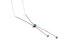 Luv Me Green Aventurine Adjustable Heart Necklace in Sterling Silver - Silver