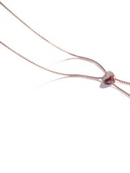 Luv Me Lace Agate Adjustable Heart Necklace In 14K Rose Gold Plated Sterling Silver - Rose Gold