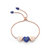 Luv Me Lapis Bolo Adjustable I Love You Heart Bracelet In 14K Rose Gold Plated Sterling Silver - Rose Gold