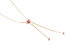 Luv Me Thulite Adjustable Heart Necklace in 14K Yellow Gold Plated Sterling Silver - Gold
