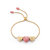 Luv Me Thulite Bolo Adjustable I Love You Heart Bracelet In 14K Yellow Gold Plated Sterling Silver - Yellow Gold