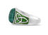 Malachite Cabochon Flat Back Stone Signet Ring in Sterling Silver with Enamel