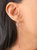 Moon Crescent Tack-In Diamond Earrings In Sterling Silver