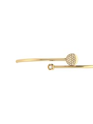 Moon-Crossed Lovers Adjustable Diamond Bangle In 14K Yellow Gold Vermeil On Sterling Silver