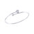 Moon-Crossed Lovers Adjustable Diamond Bangle in Sterling Silver - Silver
