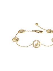Moon Phases Diamond Bracelet In 14K Yellow Gold Vermeil On Sterling Silver - Yellow Gold