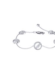 Moon Phases Diamond Bracelet In Sterling Silver - Silver