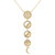 Moon Phases Diamond Necklace In 14K Yellow Gold Vermeil On Sterling Silver - Yellow Gold