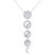 Moon Phases Diamond Necklace In Sterling Silver - Silver