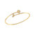 Moon Stages Adjustable Diamond Bangle In 14K Yellow Gold Vermeil On Sterling Silver - Yellow Gold