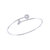 Moon Stages Adjustable Diamond Bangle in Sterling Silver - Silver