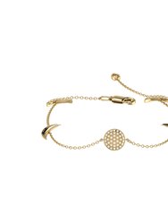 Moonlit Diamond Bracelet In 14K Yellow Gold Vermeil On Sterling Silver - Yellow Gold