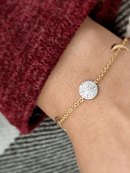 Moonlit Diamond Bracelet In 14K Yellow Gold Vermeil On Sterling Silver