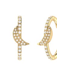 Moonlit Diamond Ear Cuffs In 14K Yellow Gold Vermeil On Sterling Silver - Yellow Gold
