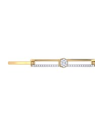 Moonlit Phases Diamond Bangle In 14K Yellow Gold Vermeil On Sterling Silver