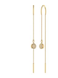 Moonlit Phases Tack-In Diamond Earrings in 14K Yellow Gold Vermeil on Sterling Silver - Gold