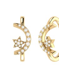 Moonlit Star Diamond Ear Cuffs In 14K Yellow Gold Vermeil On Sterling Silver - Yellow Gold