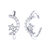 Moonlit Star Diamond Ear Cuffs in Sterling Silver - Silver