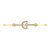 Nighttime Lovers Crescent Diamond Bangle In 14K Yellow Gold Vermeil On Sterling Silver