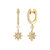 North Star Diamond Hoop Earrings in 14K Yellow Gold Vermeil on Sterling Silver - Gold