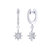 North Star Diamond Hoop Earrings In Sterling Silver - Silver