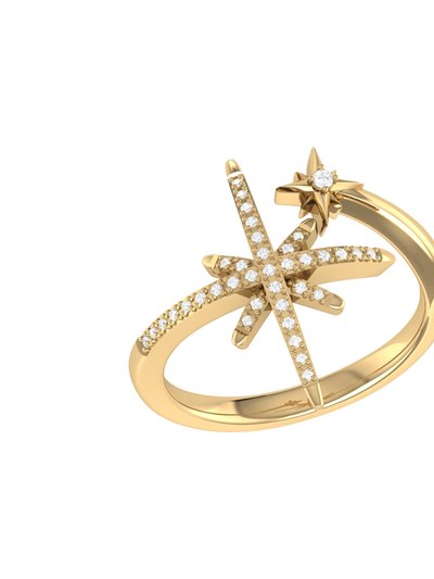 LuvMyJewelry North Star Duo Diamond Ring In 14K Yellow Gold Vermeil On Sterling Silver product