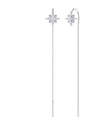 North Star Tack-In Diamond Earrings In Sterling Silver - Silver