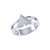 On Point Triangle Diamond Ring in Sterling Silver - Silver
