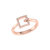 On The Block Square Diamond Ring In Sterling Silver In 14K Rose Gold Vermeil On Sterling Silver - Rose Gold