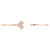 One Way Arrow Adjustable Diamond Cuff in 14K Rose Gold Vermeil on Sterling Silver