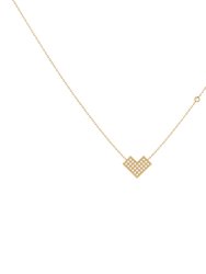 One Way Arrow Diamond Necklace In 14K Yellow Gold Vermeil On Sterling Silver