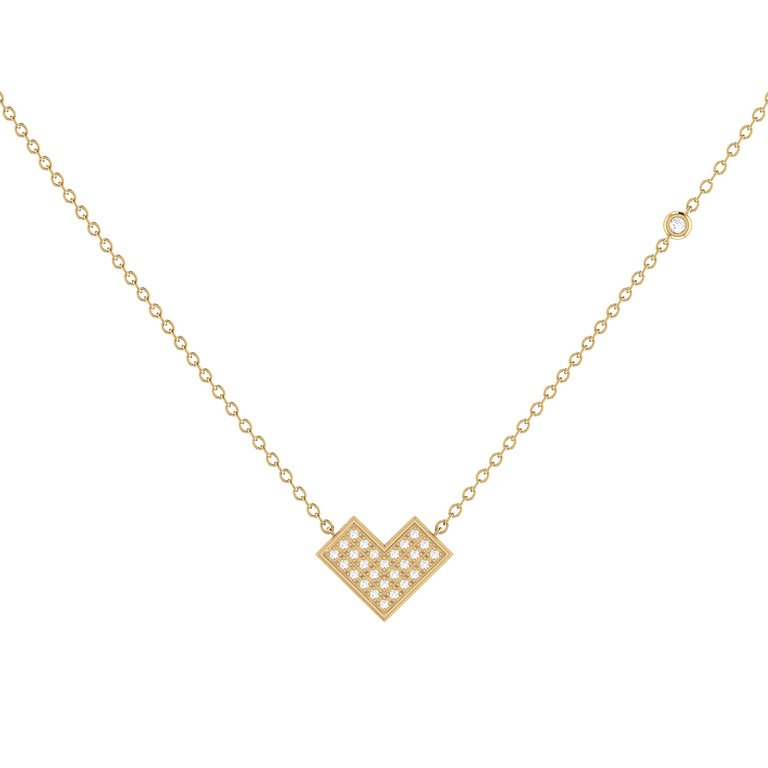 One Way Arrow Diamond Necklace In 14K Yellow Gold Vermeil On Sterling Silver - Yellow Gold