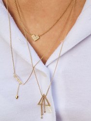 One Way Arrow Diamond Necklace In 14K Yellow Gold Vermeil On Sterling Silver
