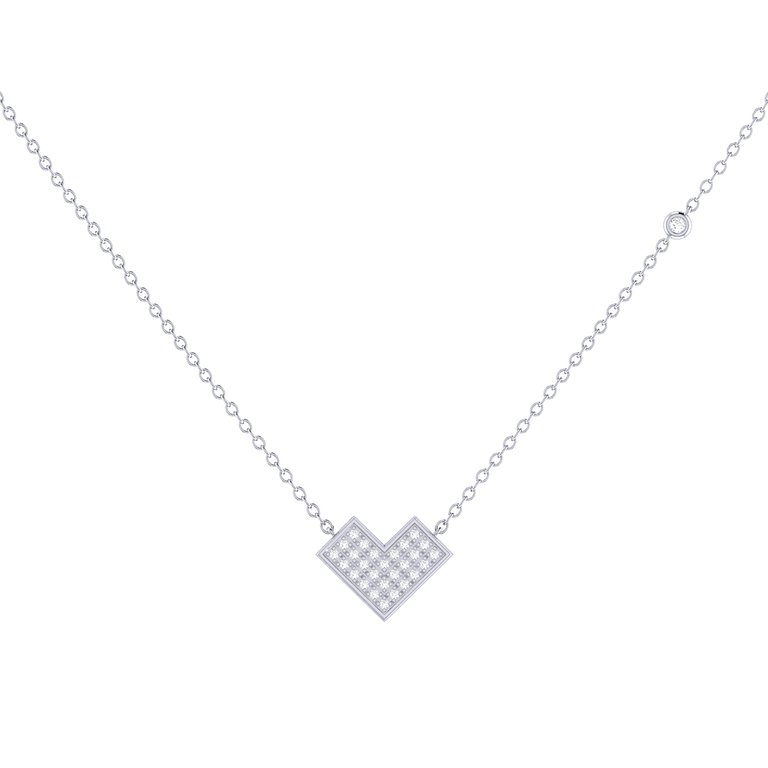 One Way Arrow Diamond Necklace in Sterling Silver - Silver