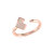 One Way Arrow Diamond Open Ring In 14K Rose Gold Vermeil On Sterling Silver - Rose Gold