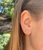 One Way Arrow Diamond Stud Earrings In 14K Rose Gold Vermeil On Sterling Silver