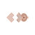 One Way Arrow Diamond Stud Earrings In 14K Rose Gold Vermeil On Sterling Silver - Rose Gold