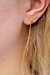 One Way Arrow Diamond Stud Earrings in 14K Yellow Gold Vermeil on Sterling Silver