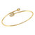 Raindrop Adjustable Diamond Bangle In 14K Yellow Gold Vermeil On Sterling Silver - Yellow Gold