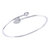 Raindrop Adjustable Diamond Bangle in Sterling Silver - Silver