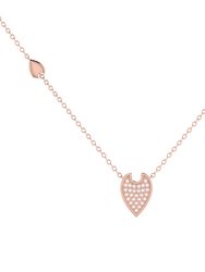 Raindrop Diamond Necklace in 14K Rose Gold Vermeil on Sterling Silver - Rose Gold